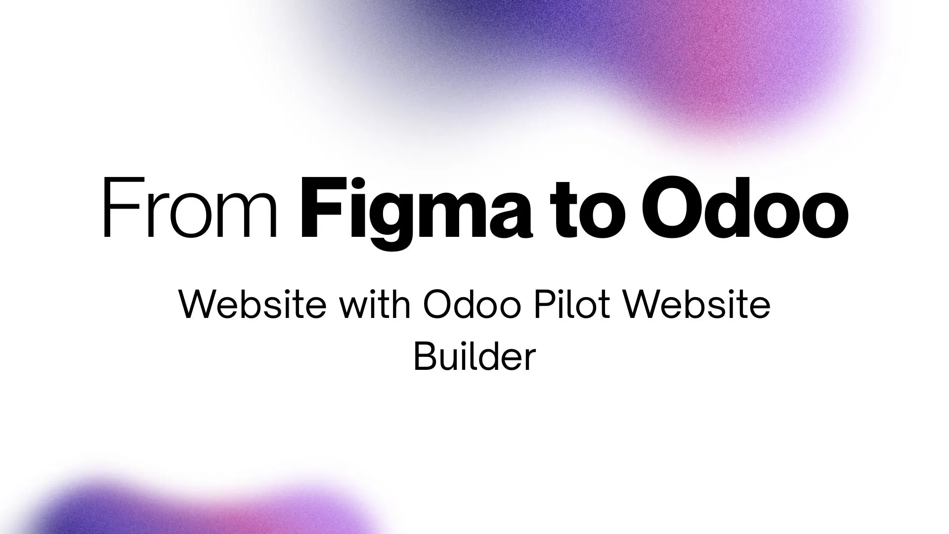 Odoo Pilot Website Builder converting a Figma design into an Odoo website with QWeb templates and responsive layouts.