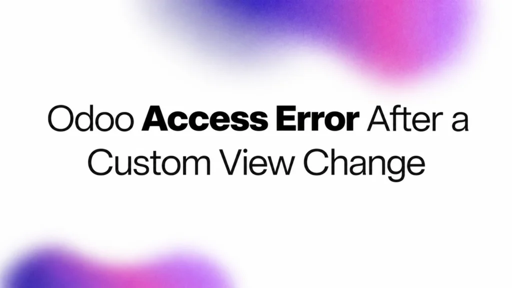 Diagnose Odoo view and record-access errors using version context, traceback analysis and reproducible fixes with Ask Odoo support.